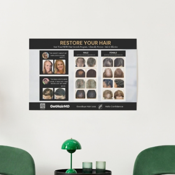 GetHairMD Results Wall Poster
